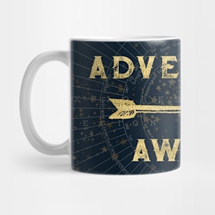 Adventure Awaits - Golden Star Map Mug